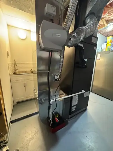Mitsubishi air handler with humidifier